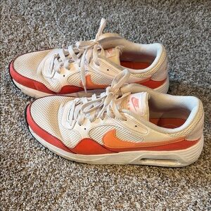 Nike Air Mesh White and Red Sneakers